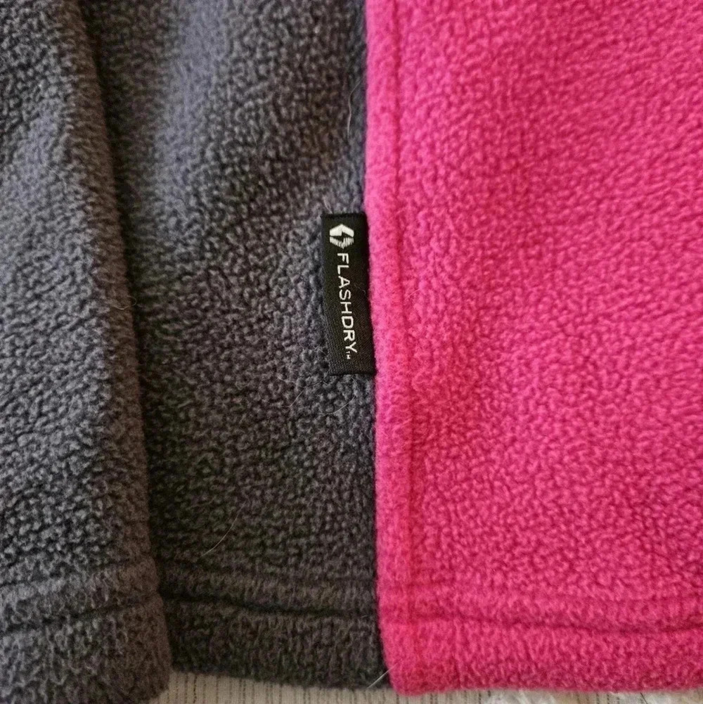 The North Face Zip Up Flashdry Fleece Jacket Women's Small Pink and Grey - Picture 7 of 8